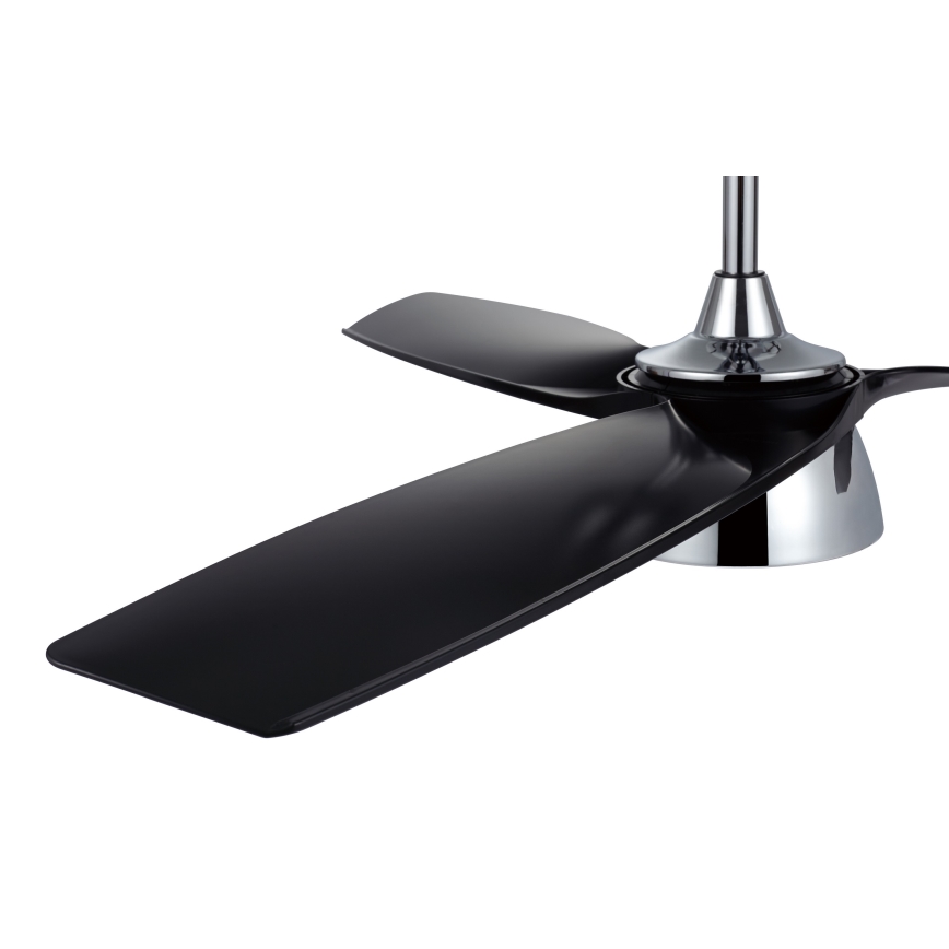 Lucci air 513072 - Ventilateur de plafond LED à intensité variable BRONX LED/18W/230V 3000/4000/6000K noir/chrome brillant + Télécommande