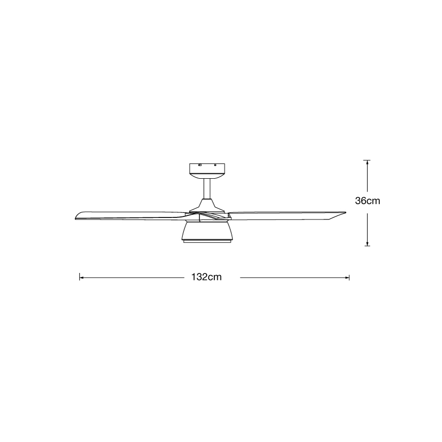 Lucci air 513072 - Ventilateur de plafond LED à intensité variable BRONX LED/18W/230V 3000/4000/6000K noir/chrome brillant + Télécommande