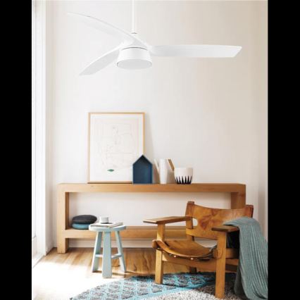 Lucci Air 513073 - ventilateur de plafond LED dimmable BRONX LED/18W/230V 3000/4000/6000K Ø 132 cm blanc + télécommande