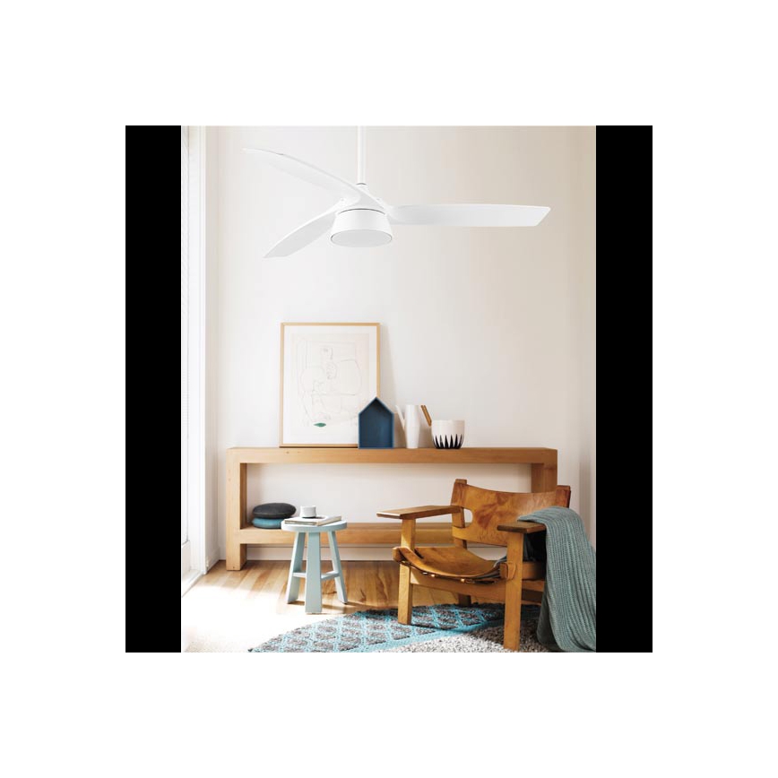 Lucci Air 513073 - ventilateur de plafond LED dimmable BRONX LED/18W/230V 3000/4000/6000K Ø 132 cm blanc + télécommande