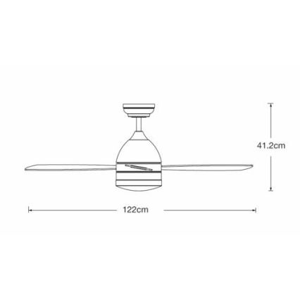 Lucci air 513075 - LED-plafondventilator VECTOR LED/25W/230V 3000/4200/6500K wit + afstandsbediening