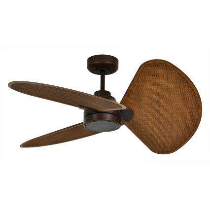 Lucci Air 51325649 - Ventilateur de plafond LED dimmable SABLE 1xGX53/12W/230V 3000/4000/5000K Ø 91,5 cm marron + télécommande