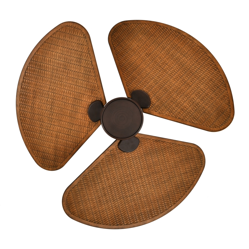 Lucci Air 51325649 - Ventilateur de plafond LED dimmable SABLE 1xGX53/12W/230V 3000/4000/5000K Ø 91,5 cm marron + télécommande