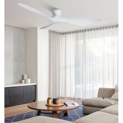 Lucci Air 514030 - Ventilateur de plafond KOTARA Ø 137 cm, blanc, avec télécommande