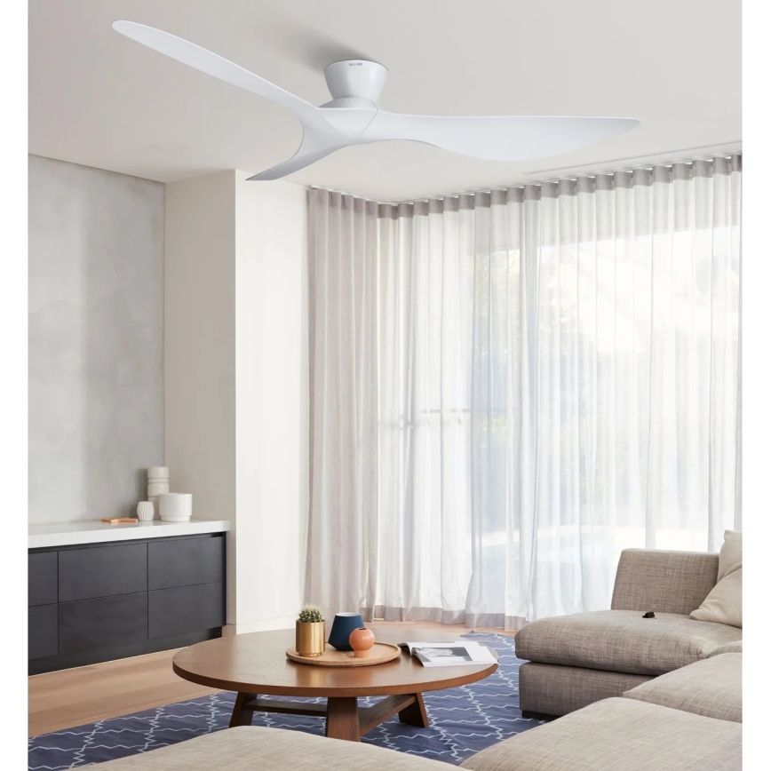Lucci Air 514030 - Ventilateur de plafond KOTARA Ø 137 cm, blanc, avec télécommande