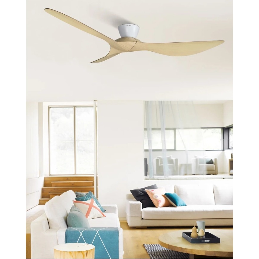 Lucci Air 514031 - Plafondventilator KOTARA Ø 137 cm beige/wit + afstandsbediening