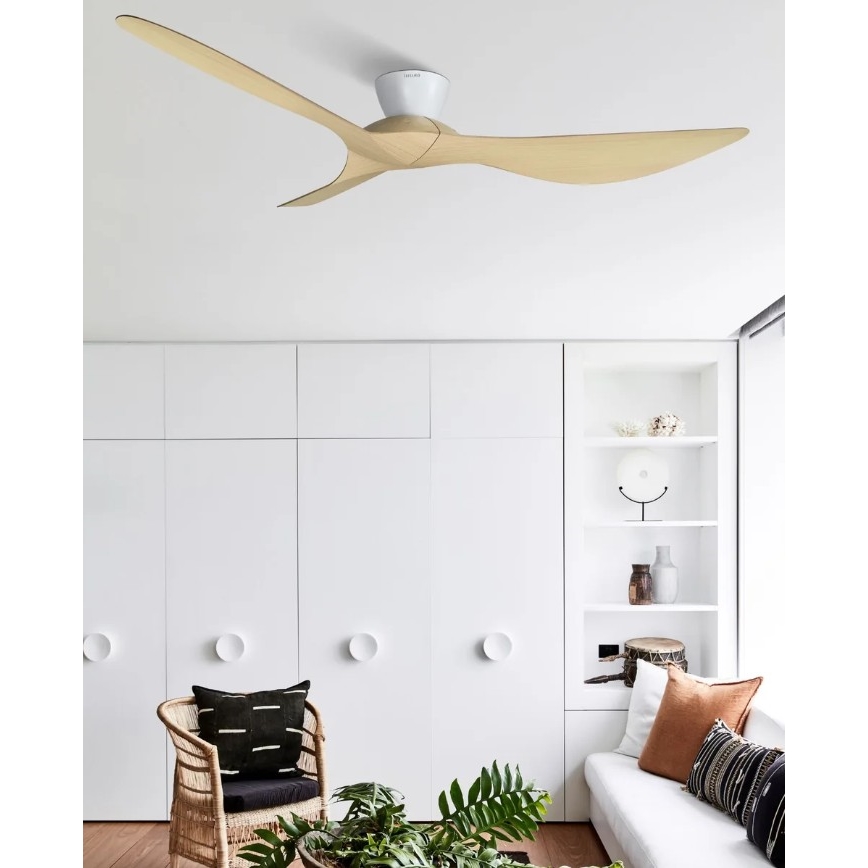 Lucci Air 514031 - Ventilateur de plafond KOTARA Ø 137 cm beige/blanc + télécommande