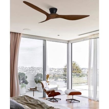 Lucci Air 514032 - Plafondventilator KOTARA Ø 137 cm bruin/zwart + afstandsbediening