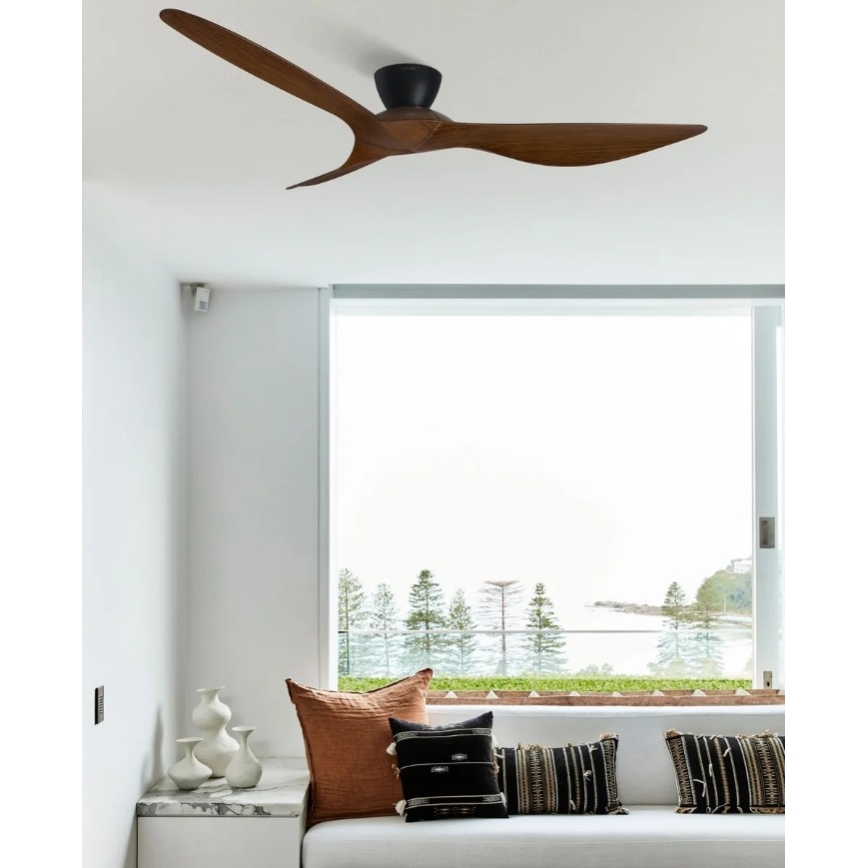 Lucci Air 514032 - Ventilateur de plafond KOTARA Ø 137 cm brun/noir + télécommande
