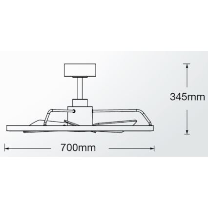 Lucci Air 516124 - Ventilateur de plafond à intensité variable CESSNA LED/36W/230V 3000/4000/5000K noir + télécommande