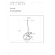 Lucide 00425/01/30 –⁠ Hanglamp FABIAN 1 × E27/40 W/230 V