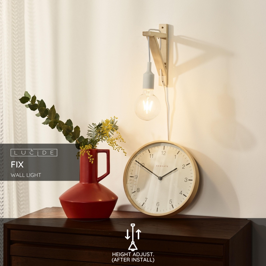 Lucide 08208/01/31 - Wand Lamp FIX WALL 1xE27/60W/230V wit