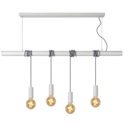 Lucide 08425/04/31 - Hanglamp aan koord JAIME 4xE27/60W/220V wit