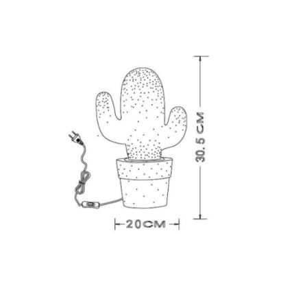 Lucide 13513/01/33 - Tafellamp CACTUS 1xE14/25W/230V groen
