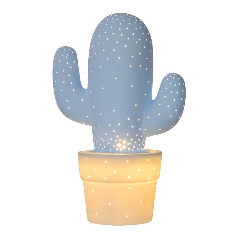 Lucide 13513/01/68 - Tafellamp CACTUS 1xE14/40W/230V blauw