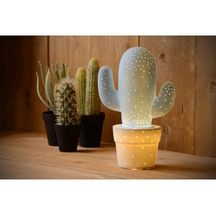 Lucide 13513/01/68 - Tafellamp CACTUS 1xE14/40W/230V blauw