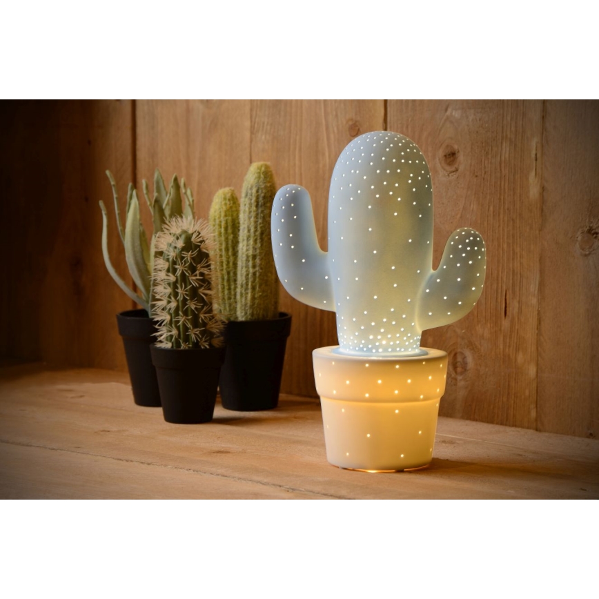 Lucide 13513/01/68 - Tafellamp CACTUS 1xE14/40W/230V blauw