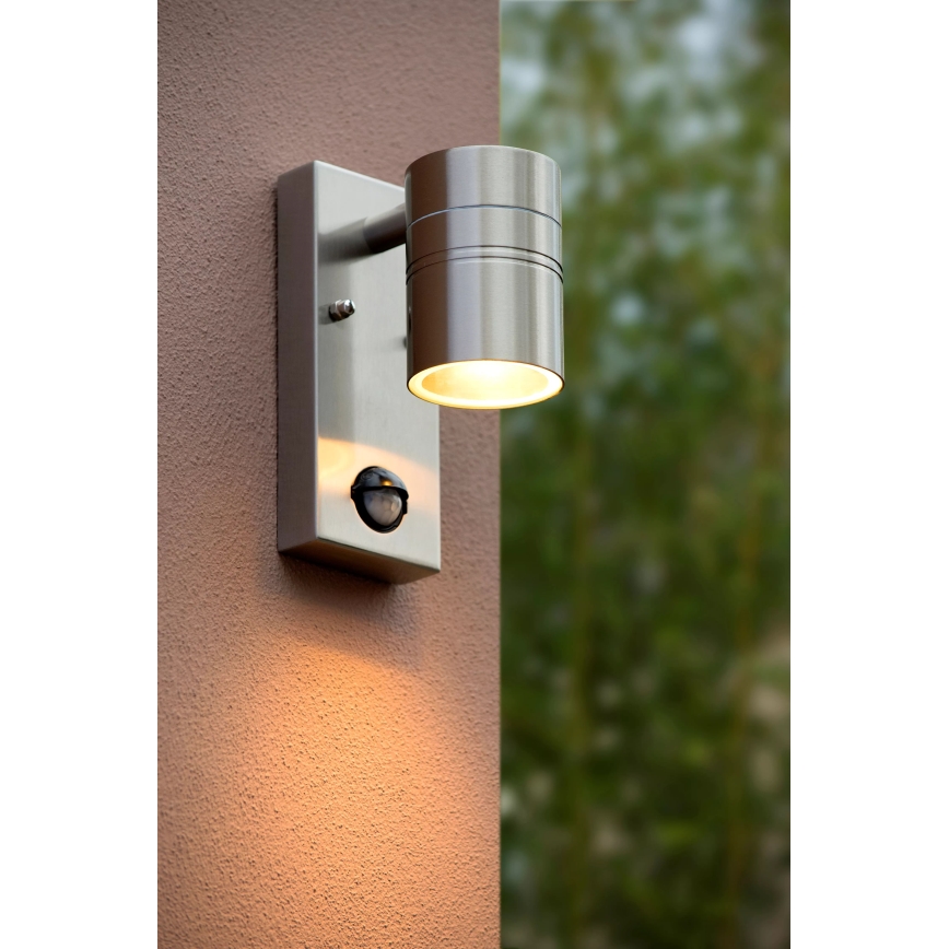 Lucide 14866/05/12 - LED Buitenverlichting met sensor ARNE-LED 1xGU10/5W/230V IP44