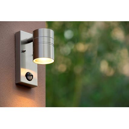 Lucide 14866/05/12 - LED Buitenverlichting met sensor ARNE-LED 1xGU10/5W/230V IP44