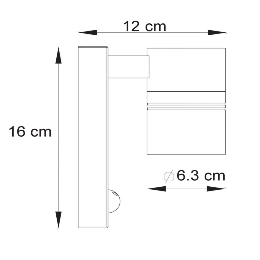 Lucide 14866/05/12 - LED Buitenverlichting met sensor ARNE-LED 1xGU10/5W/230V IP44