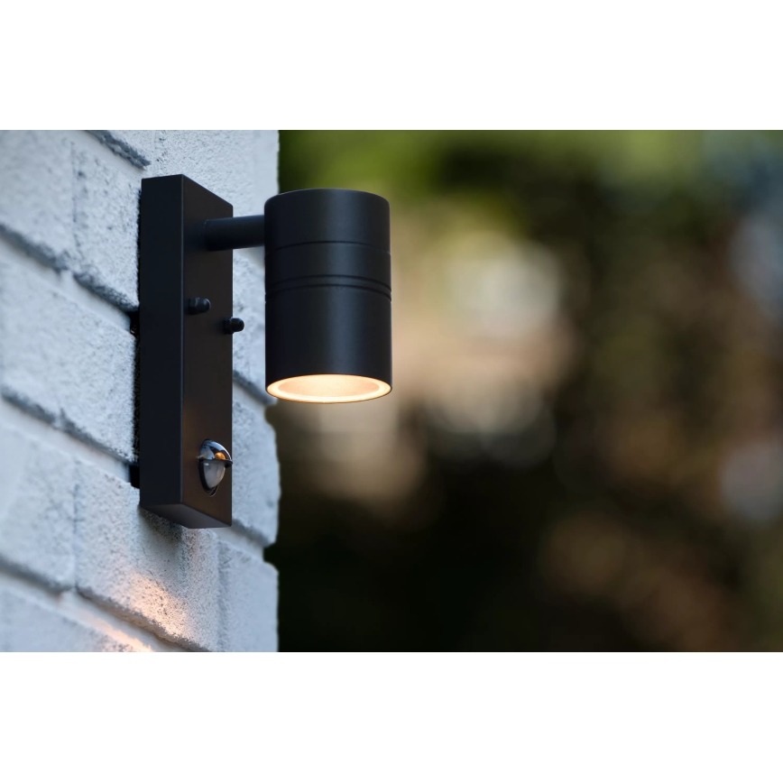 Lucide 14866/05/30 - Luminaire LED d'extérieur avec détecteur ARNE-LED 1xGU10/5W/230V IP44