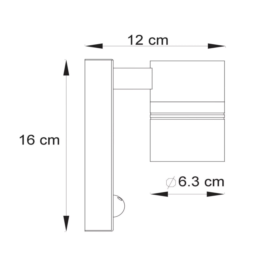 Lucide 14866/05/30 - Luminaire LED d'extérieur avec détecteur ARNE-LED 1xGU10/5W/230V IP44