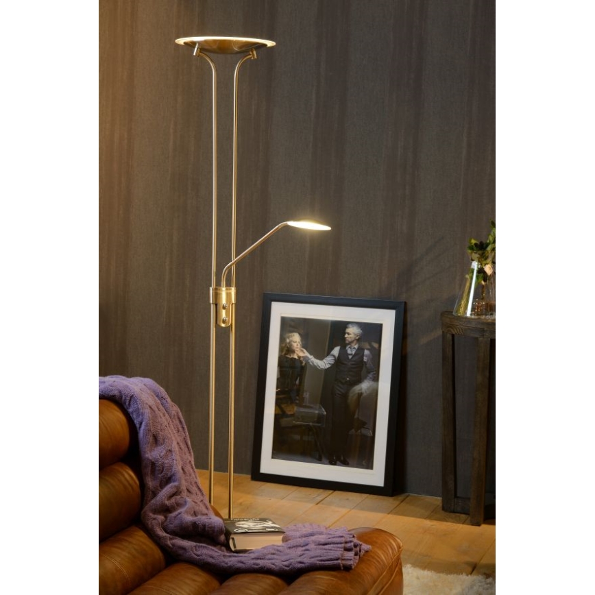 Lucide 19792/24/12 - LED Vloerlamp dimbaar CHAMPION-LED 1xLED/20W/230V+1xLED/4W/230V