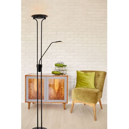 Lucide 19792/24/30 - LED Vloerlamp dimbaar CHAMPION-LED 1xLED/20W/230V+1xLED/4W/230V