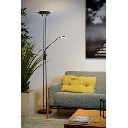 Lucide 19792/24/30 - LED Vloerlamp dimbaar CHAMPION-LED 1xLED/20W/230V+1xLED/4W/230V