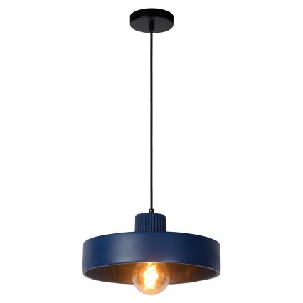 Lucide 20419/35/35 - Hanglamp aan een koord OPHELIA 1xE27/40W/230V d. 35 cm blauw