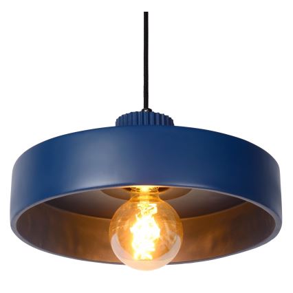 Lucide 20419/35/35 - Hanglamp aan een koord OPHELIA 1xE27/40W/230V d. 35 cm blauw