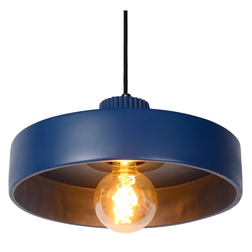 Lucide 20419/35/35 - Hanglamp aan een koord OPHELIA 1xE27/40W/230V d. 35 cm blauw