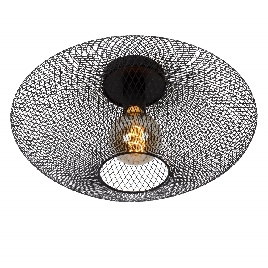 Lucide 21123/45/30 - Plafond Lamp MESH 1xE27/40W/230V zwart
