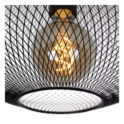 Lucide 21123/45/30 - Plafond Lamp MESH 1xE27/40W/230V zwart
