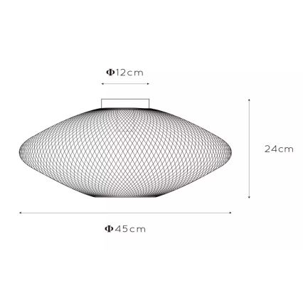Lucide 21123/45/30 - Plafond Lamp MESH 1xE27/40W/230V zwart
