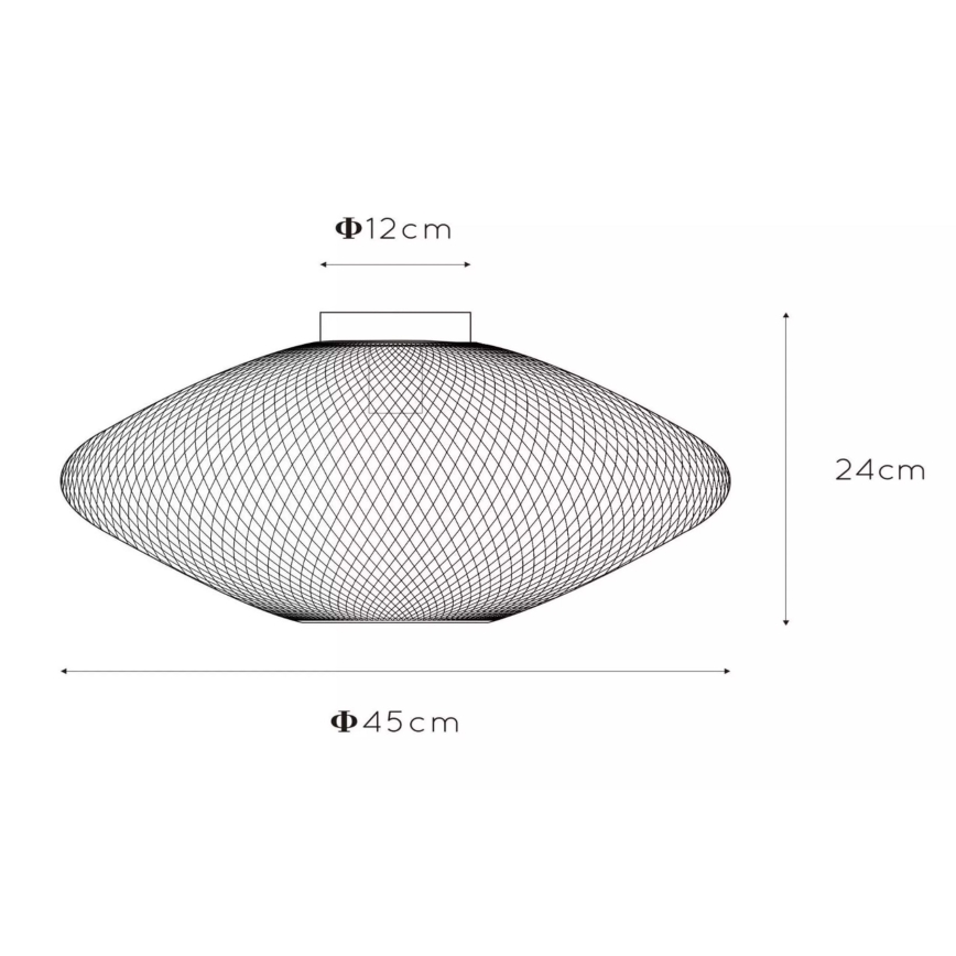 Lucide 21123/45/30 - Plafond Lamp MESH 1xE27/40W/230V zwart