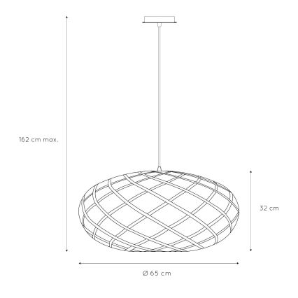 Lucide 21417/65/12 - Suspension filaire WOLFRAM 1xE27/60W/230V