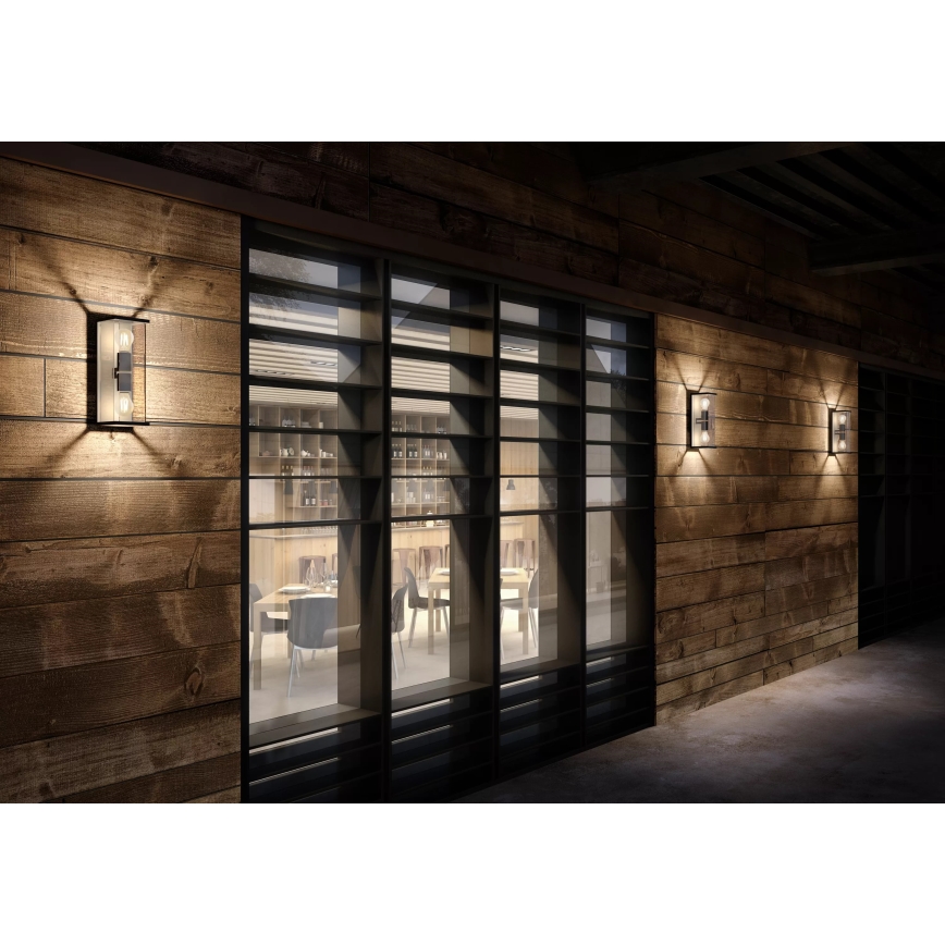 Lucide 27883/02/30 - Buiten wandlamp CLAIRE 2xE27/15W/230V IP54