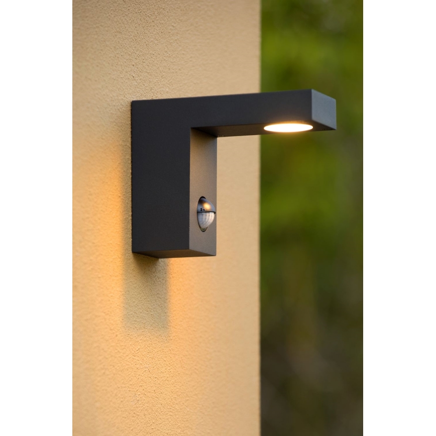 Lucide 28850/24/30 - LED Buitenverlichting met sensor TEXAS LED/7W/230V IP54