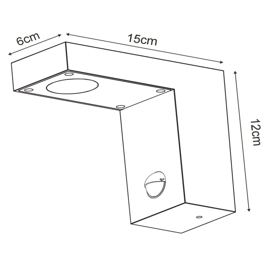 Lucide 28850/24/30 - Luminaire LED d'extérieur avec détecteur TEXAS  LED/7W/230V IP54