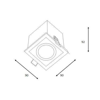 Lucide 28900/01/12 - Spot encastrable CHIMNEY 1xGU10/50W/230V