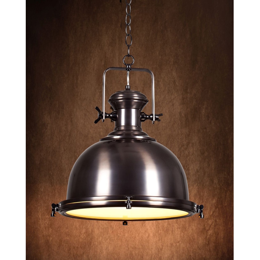Lucide 31471/46/16 - Hanglamp aan ketting OLD BURDIE 1xE27/60W/230V mat-chroom