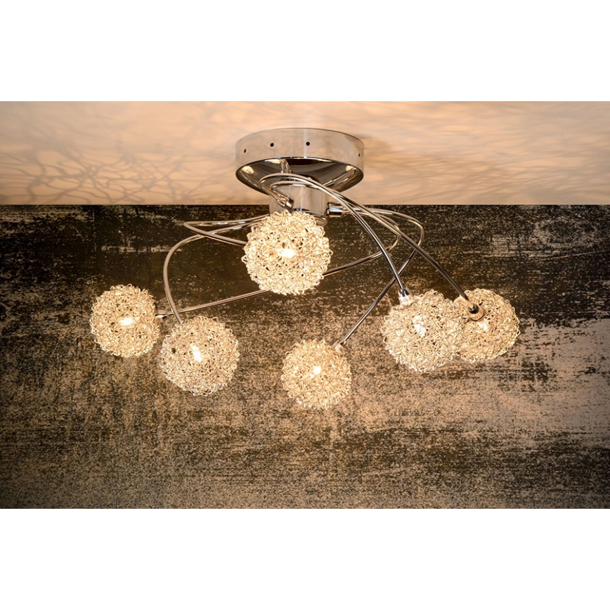 Lucide 31965/26/11 - Plafonnier RHEA 6xG4/20W/230V