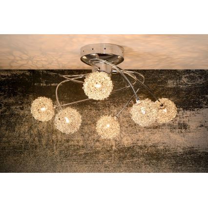 Lucide 31965/26/11 - Plafonnier RHEA 6xG4/20W/230V