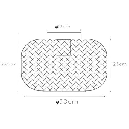 Lucide 45185/30/02 - Plafond Lamp MESH 1xE27/40W/230V messing