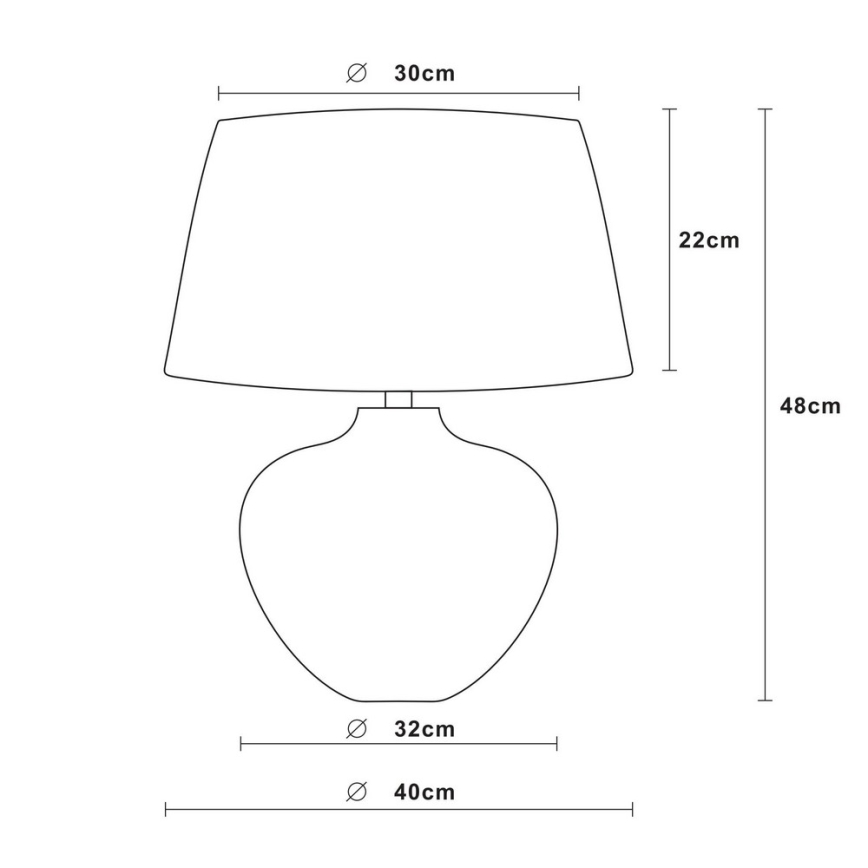 Lucide 47504/81/97 - lampe de table RAMSES 1xE27/60W/230V