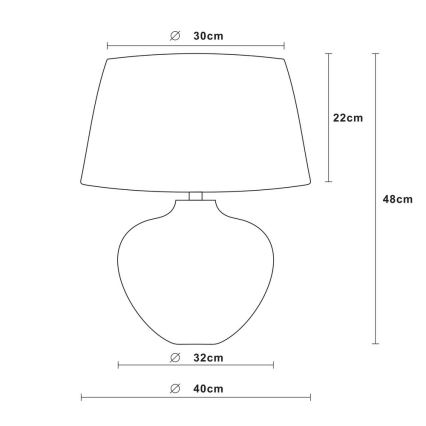 Lucide 47504/81/97 - Tafellamp RAMSES 1xE27/60W/230V