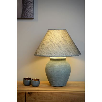 Lucide 47507/81/36 - Lampe de table RAMZI 1xE27/60W/230V gris