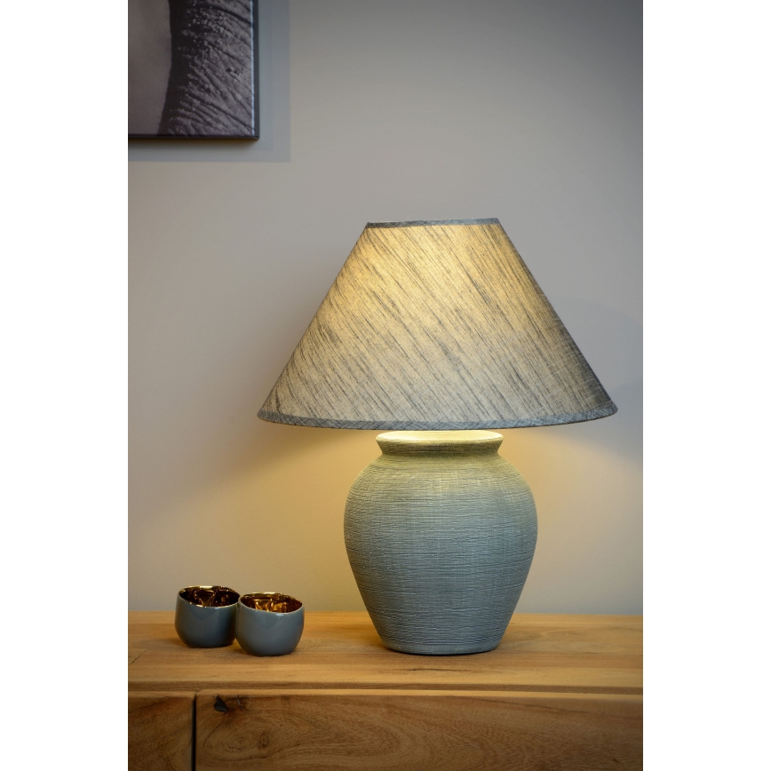 Lucide 47507/81/36 - Lampe de table RAMZI 1xE27/60W/230V gris