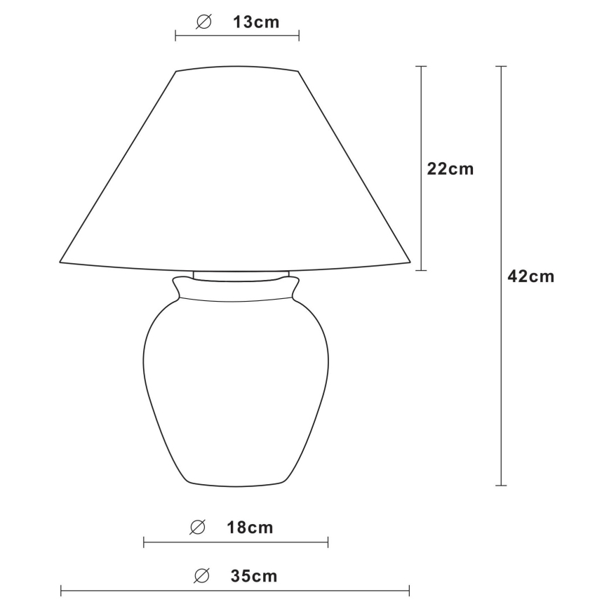 Lucide 47507/81/38 - Tafellamp RAMZI 1xE27/60W/230V beige
